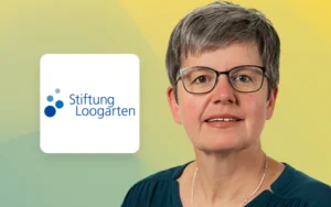 Picture of Bea Keller (Loogarten Foundation) for the interview about the use of Dualoo